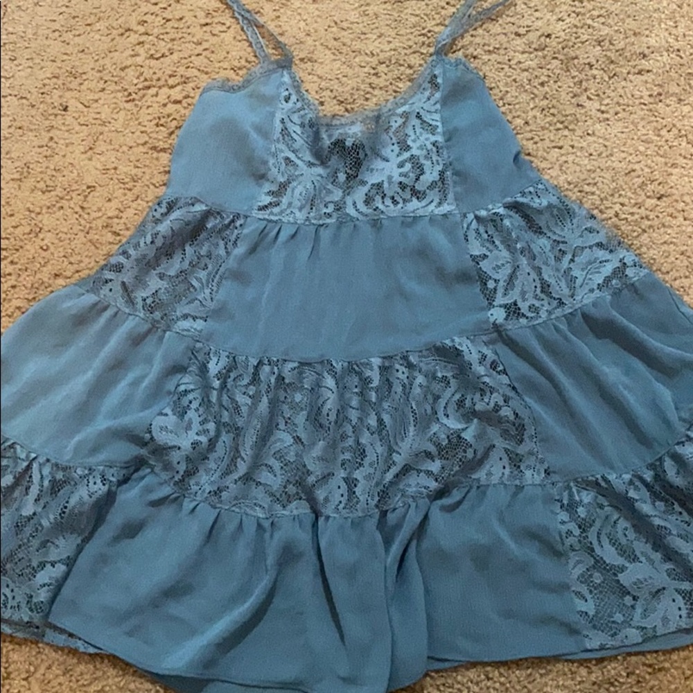 Blue lace beach coverup